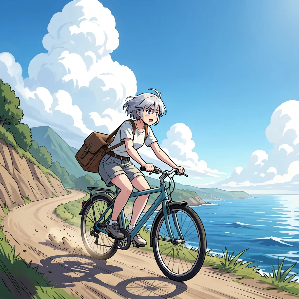 FLUX.2 Klein 9B: cyclist anime